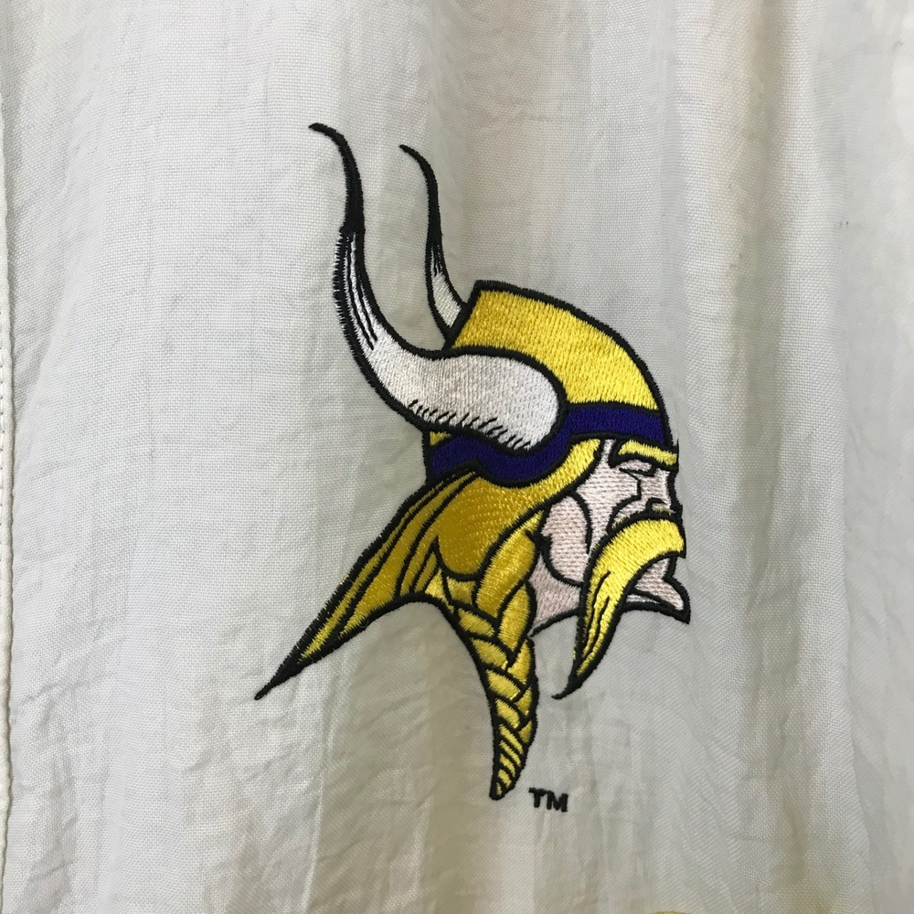 Vintage Minnesota Vikings APEX ONE NFL Track Jacket Windbreaker Purple M - Picture 5 of 11